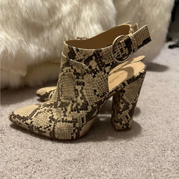 Aldo Shoes Aldo Legiladia Mini Snake Print Boots Poshmark